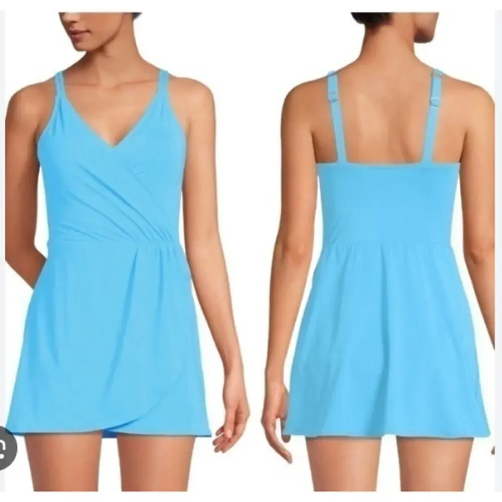 Lands' End tulip wrap one-piece swim dress Size XS (2-4)